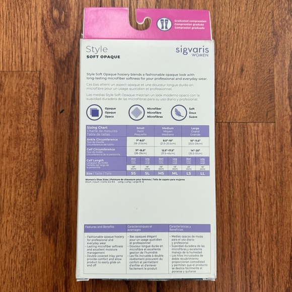 NIB Sigvaris Soft Opaque Women's Knee High 20-30mmHg Compression Hosiery - Picture 9 of 13